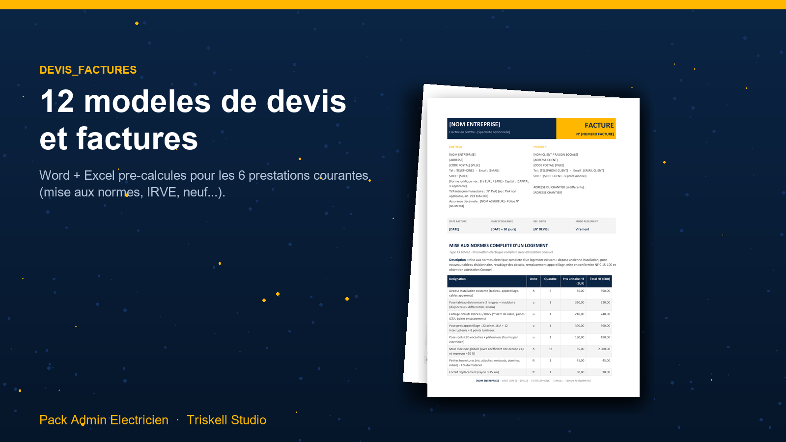 Devis et factures Word + Excel