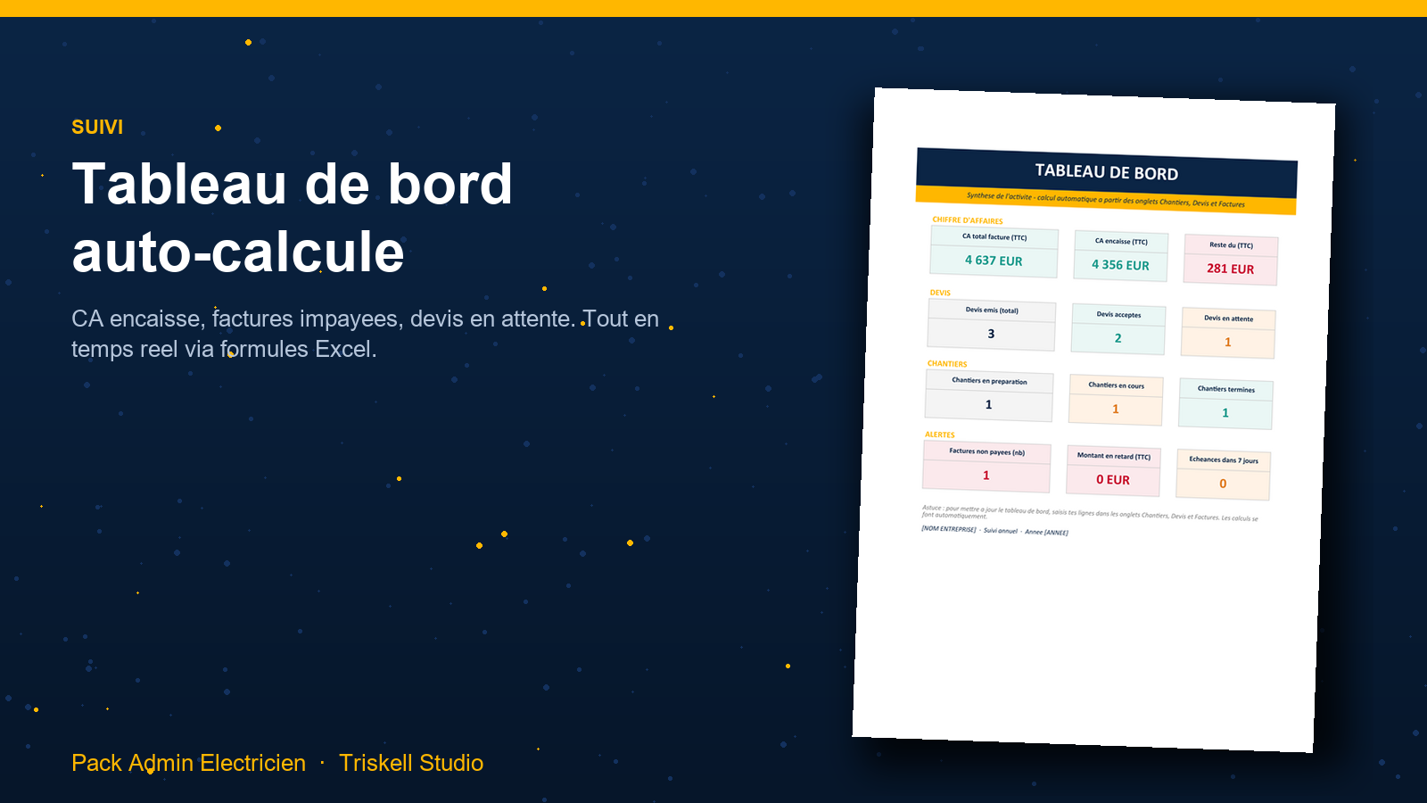 Tableau de bord auto-calculé